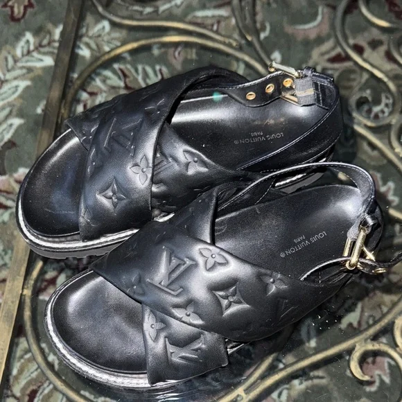 Louis Vuitton Black Sandals - Picture 5 of 7